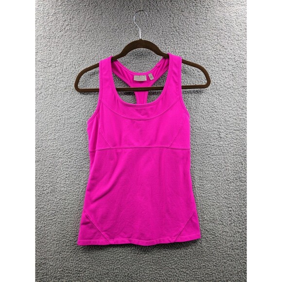 Athleta Women's size Small Hot Pink Fitness Athletic Tank Top with Shelf Bra - Picture 1 of 11
